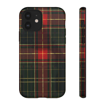 Classic Christmas Tartan – Tough Glossy iPhone Case