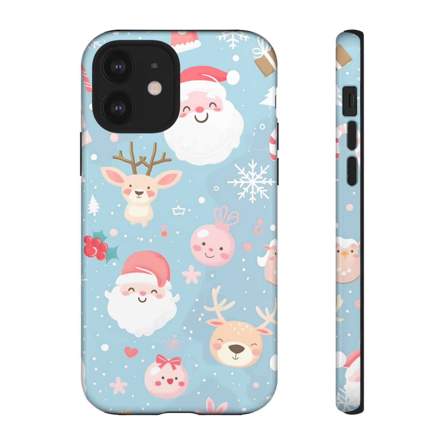 Pastel Santa Joy – Tough Glossy iPhone Case