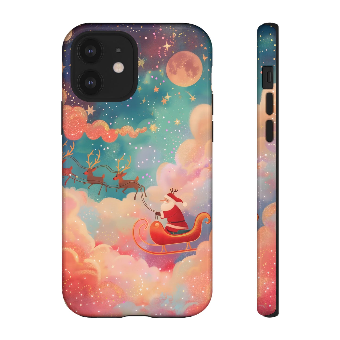 Starlit Santa Sky – Tough Glossy iPhone Case