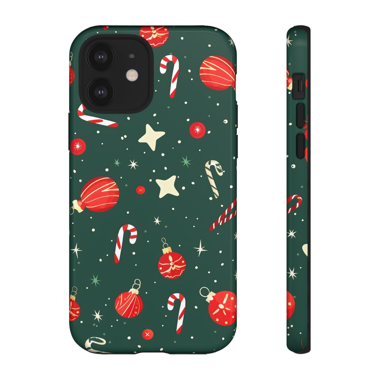 Festive Ornament Scatter – Tough Glossy iPhone Case