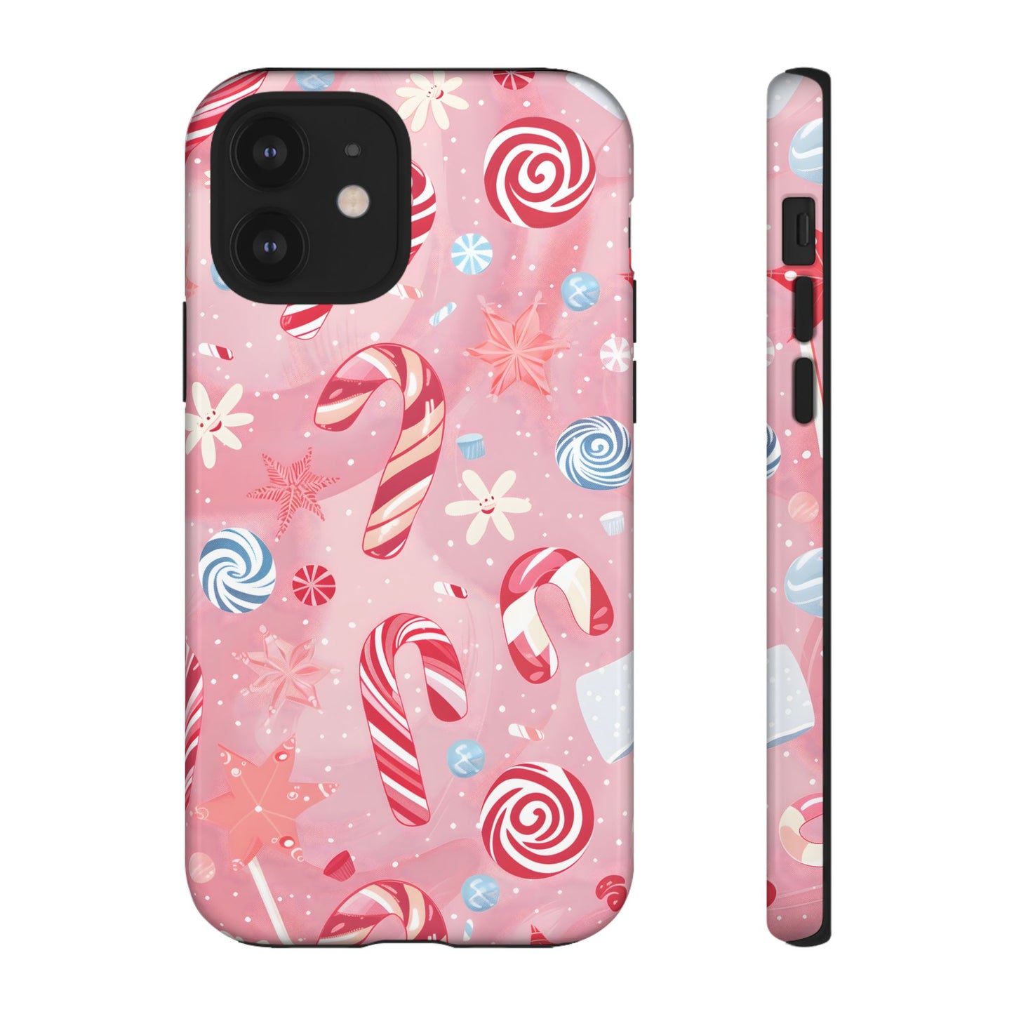 Candy Cane Swirl – Tough Glossy iPhone Case