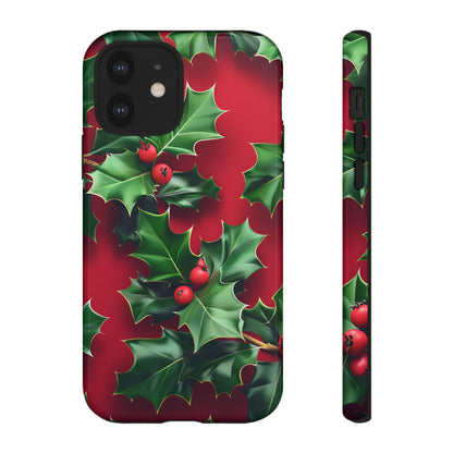 Holly Berry Bloom – Tough Glossy iPhone Case