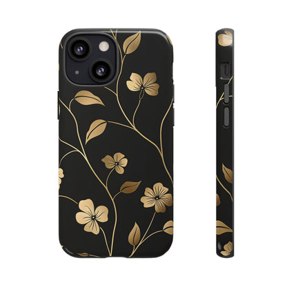 Golden Elegance – Tough Glossy iPhone Case