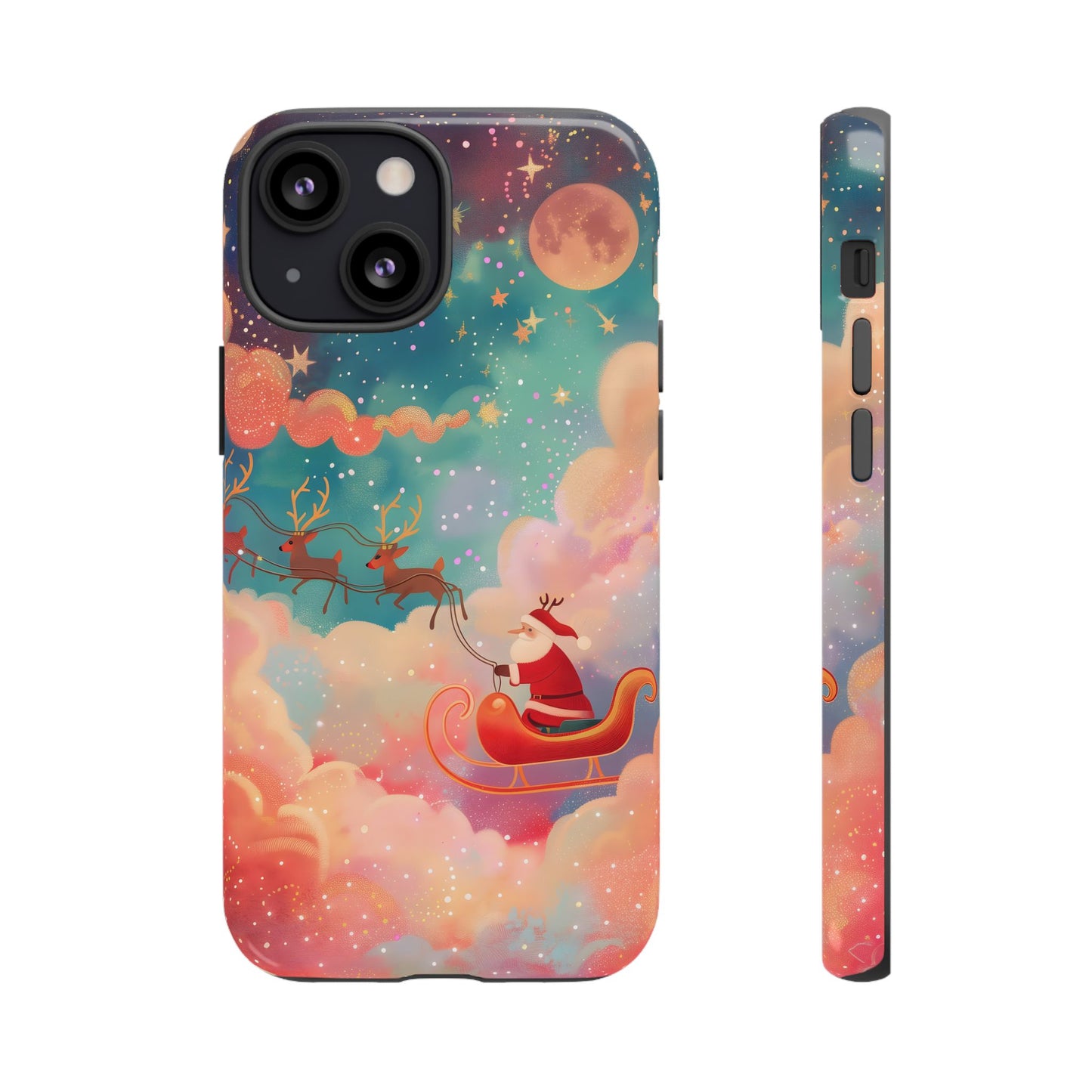 Starlit Santa Sky – Tough Glossy iPhone Case