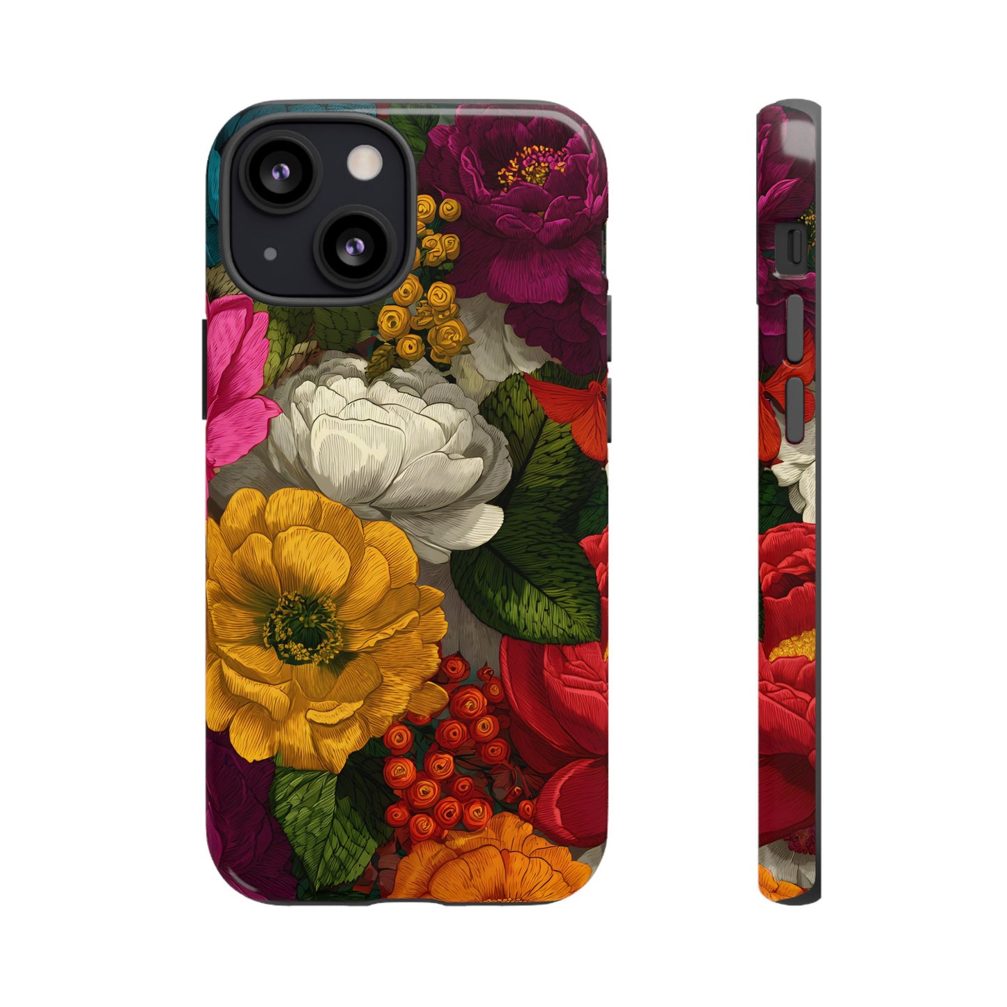 Midnight Bloom – Tough Glossy iPhone Case