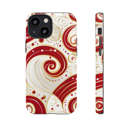 Golden Candy Swirl – Tough Glossy iPhone Case