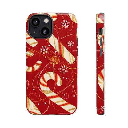 Golden Candy Cane Luxe – Tough Glossy iPhone Case