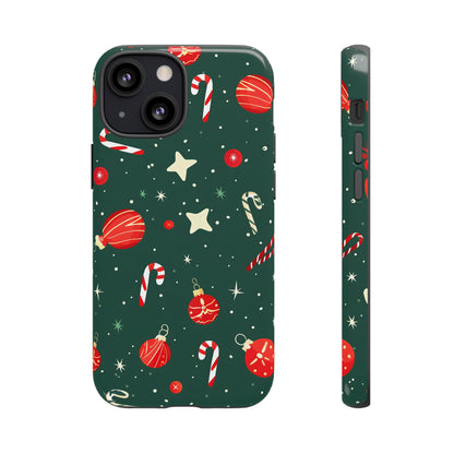 Festive Ornament Scatter – Tough Glossy iPhone Case