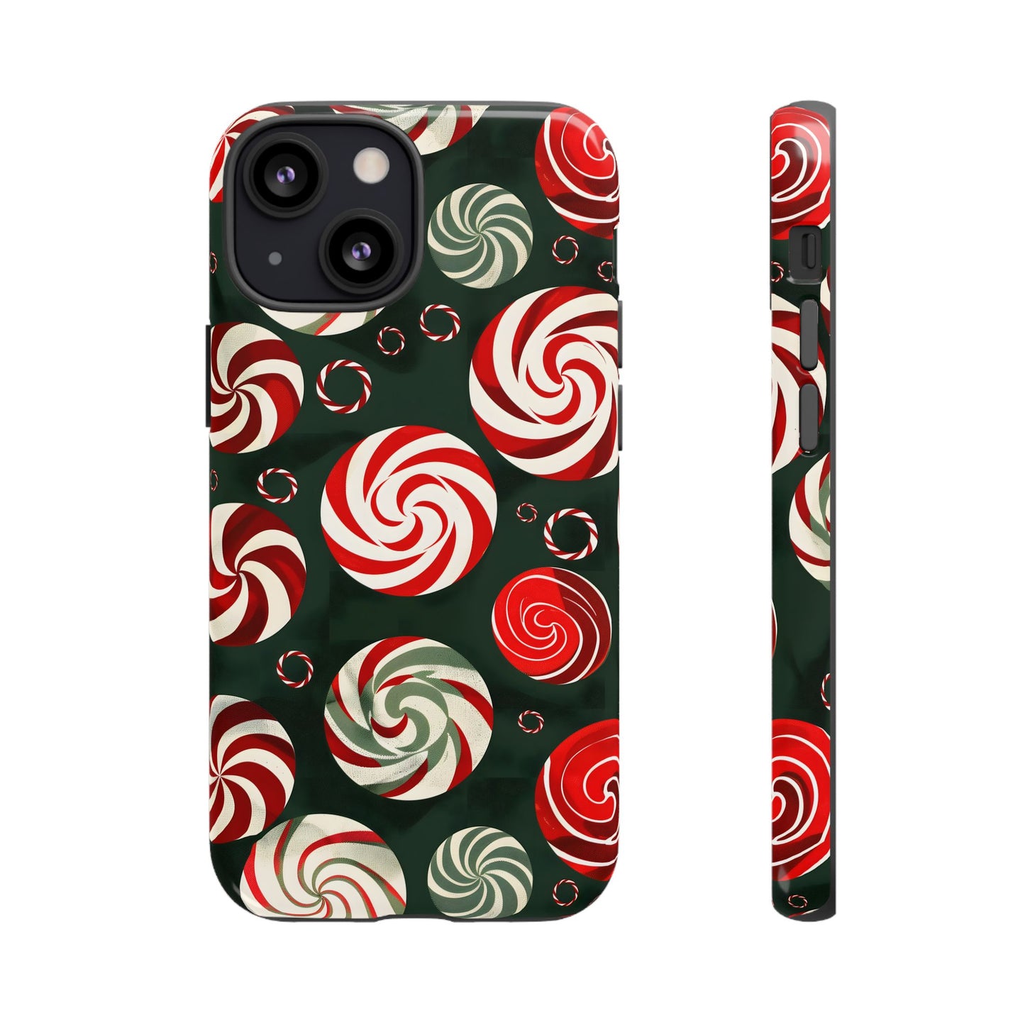 Peppermint Swirl Burst – Tough Glossy iPhone Case