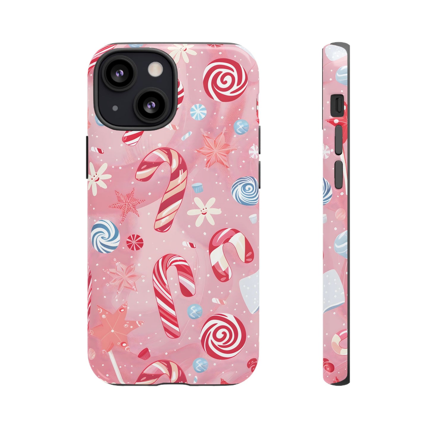 Candy Cane Swirl – Tough Glossy iPhone Case