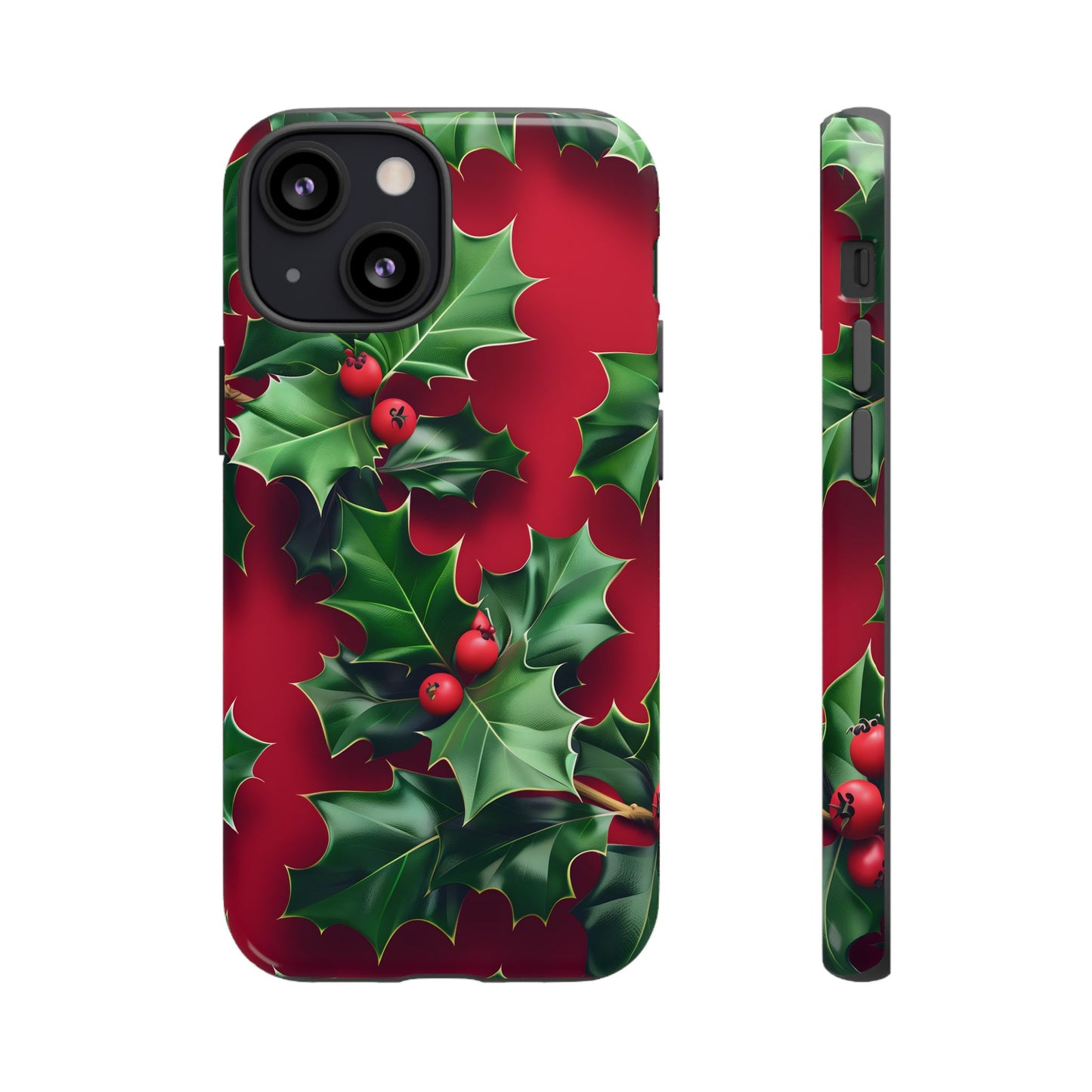 Holly Berry Bloom – Tough Glossy iPhone Case