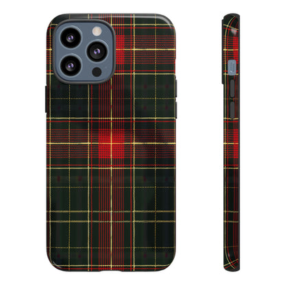 Classic Christmas Tartan – Tough Glossy iPhone Case