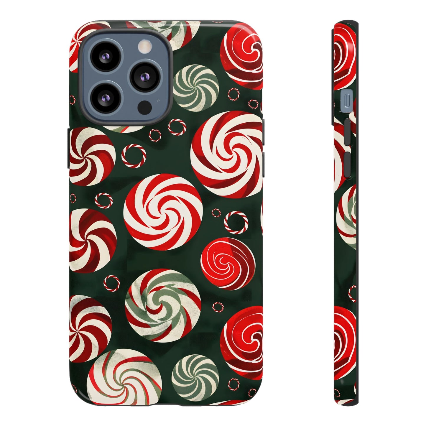 Peppermint Swirl Burst – Tough Glossy iPhone Case