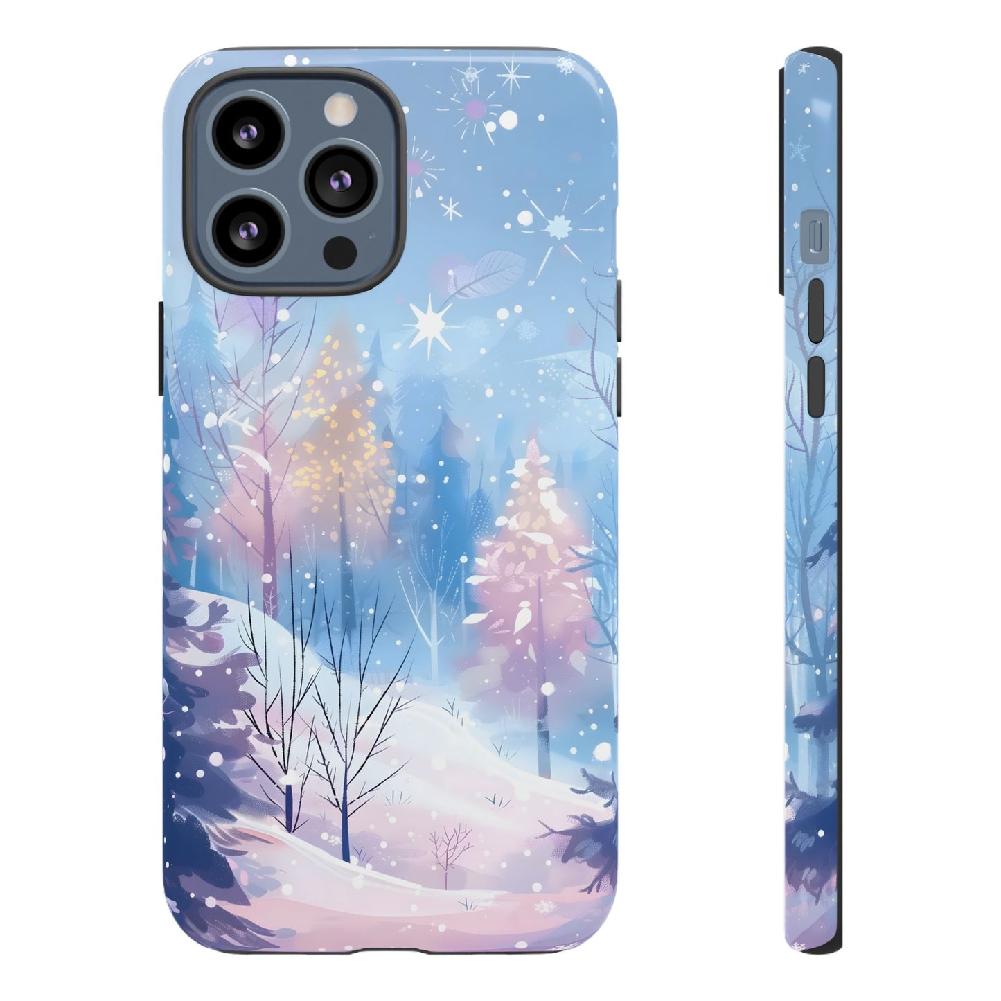 Frosted Winter Forest – Tough Glossy iPhone Case