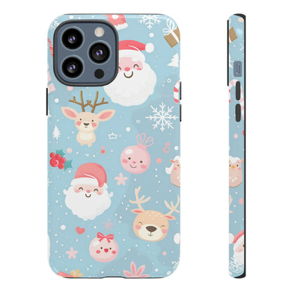 Pastel Santa Joy – Tough Glossy iPhone Case