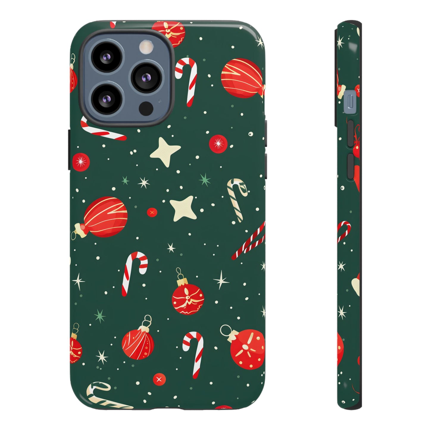 Festive Ornament Scatter – Tough Glossy iPhone Case
