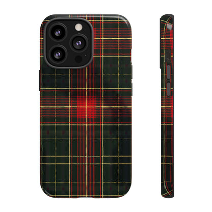Classic Christmas Tartan – Tough Glossy iPhone Case
