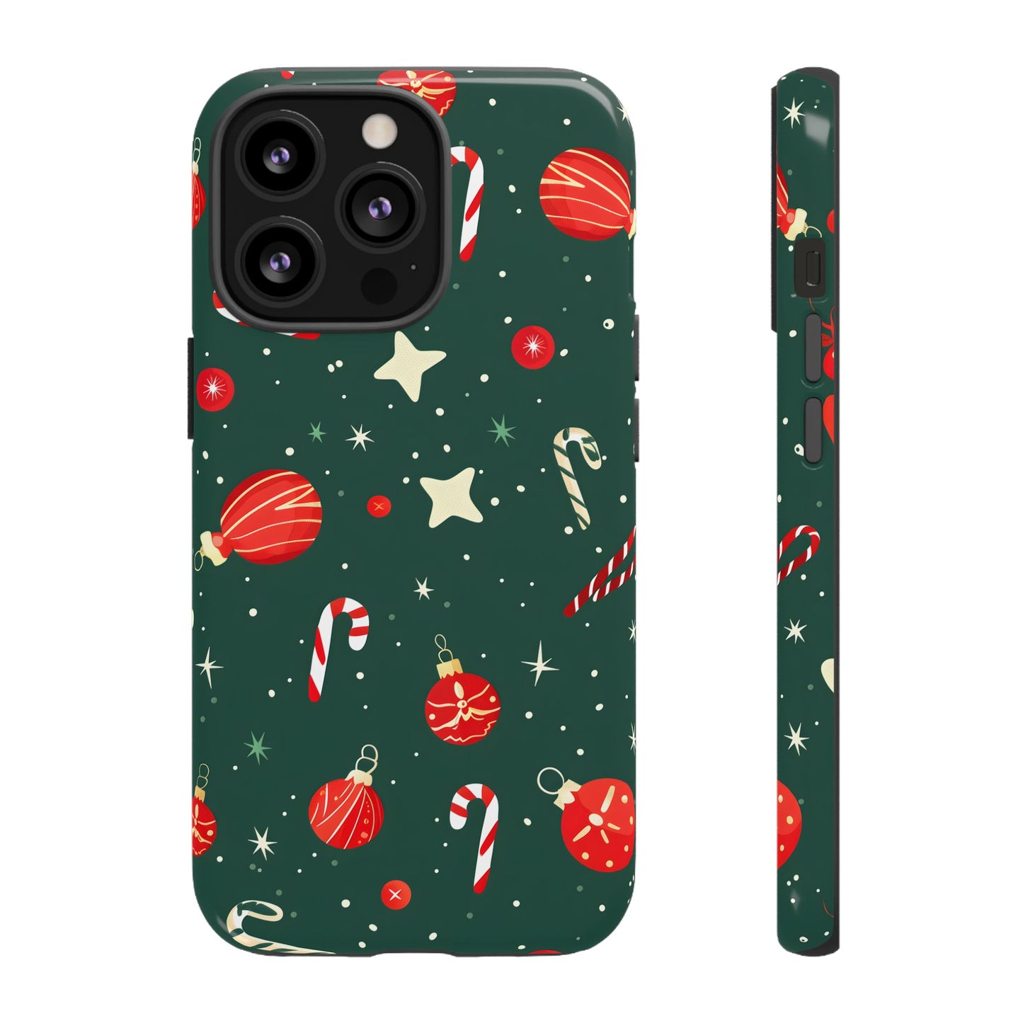 Festive Ornament Scatter – Tough Glossy iPhone Case