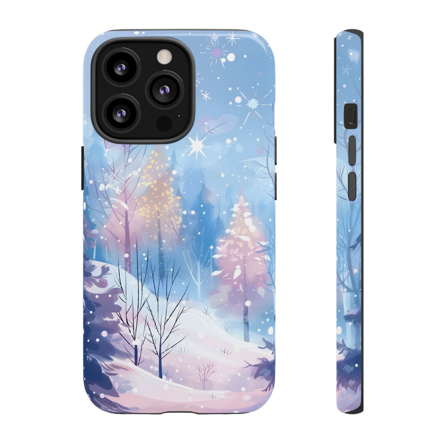 Frosted Winter Forest – Tough Glossy iPhone Case