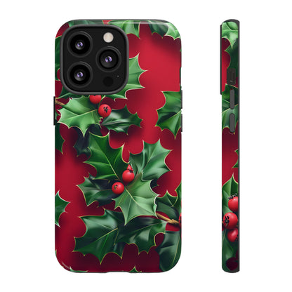 Holly Berry Bloom – Tough Glossy iPhone Case