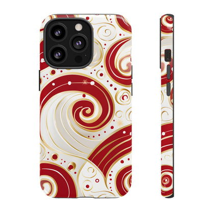 Golden Candy Swirl – Tough Glossy iPhone Case