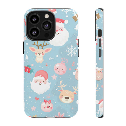 Pastel Santa Joy – Tough Glossy iPhone Case
