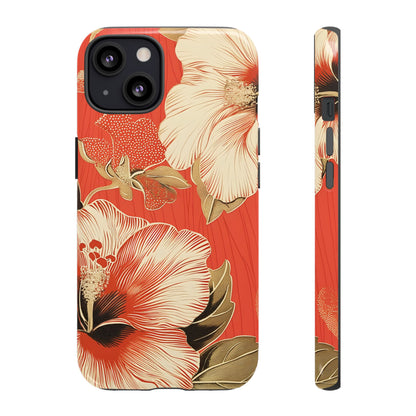 Golden Hibiscus – Tough Glossy iPhone Case
