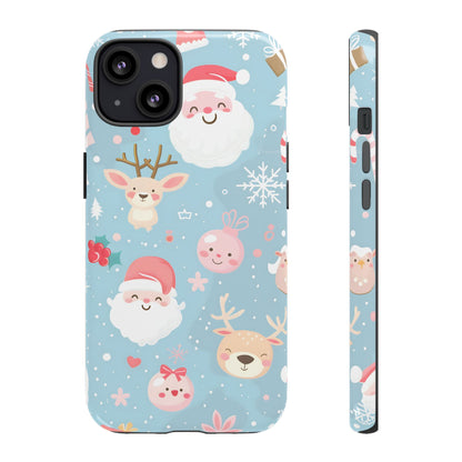 Pastel Santa Joy – Tough Glossy iPhone Case