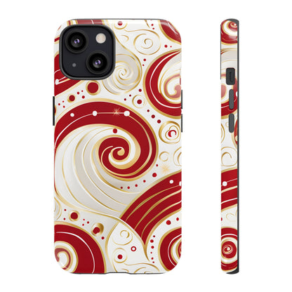 Golden Candy Swirl – Tough Glossy iPhone Case