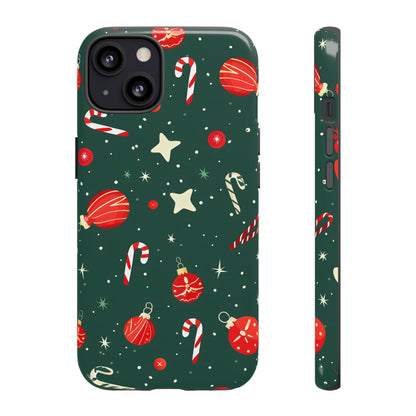 Festive Ornament Scatter – Tough Glossy iPhone Case