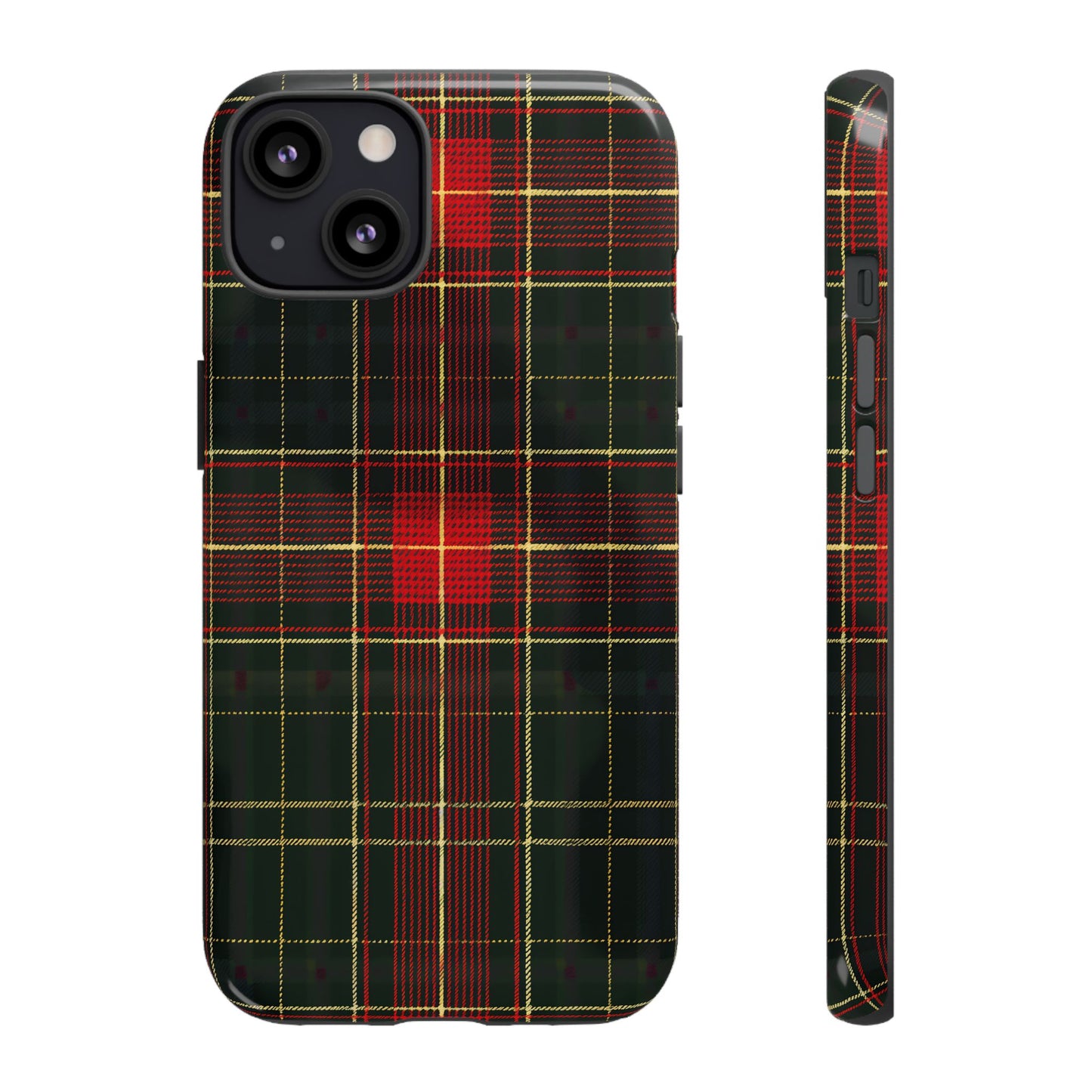 Classic Christmas Tartan – Tough Glossy iPhone Case