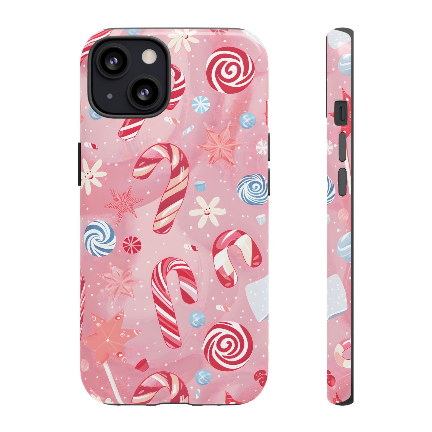 Candy Cane Swirl – Tough Glossy iPhone Case