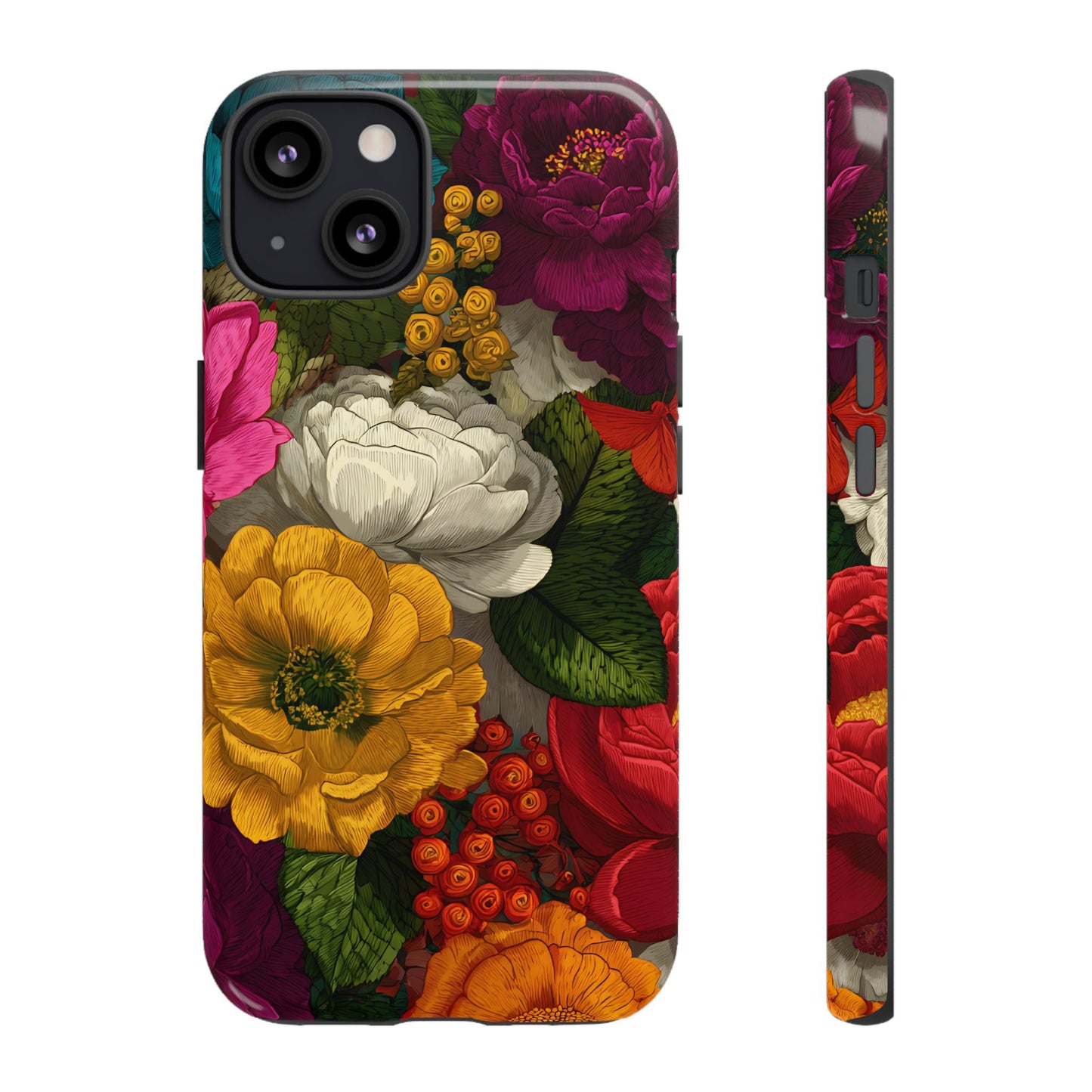 Midnight Bloom – Tough Glossy iPhone Case