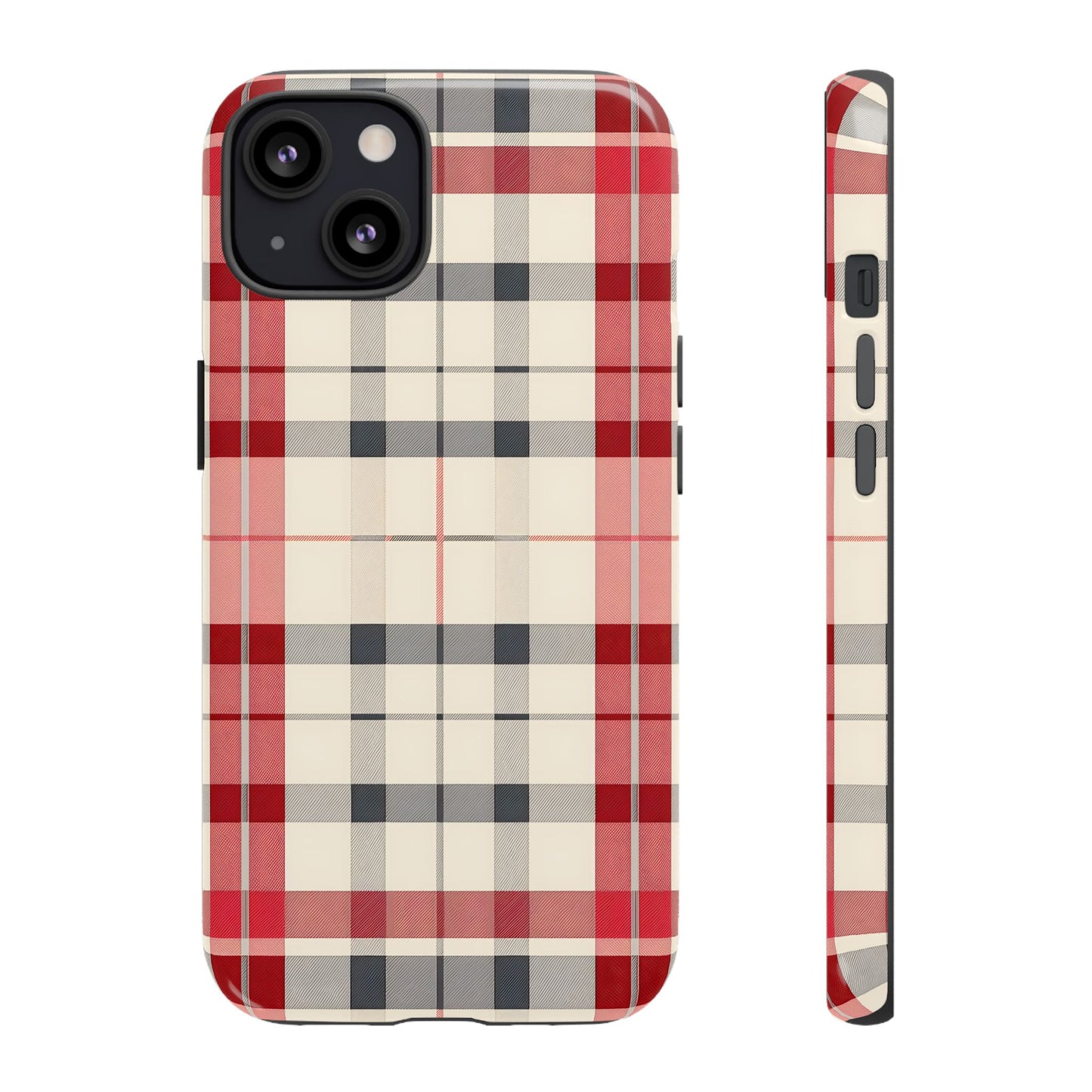 Winter Tartan Classic – Tough Glossy iPhone Case