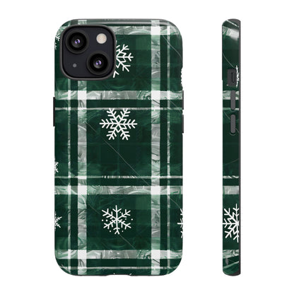 Frosted Tartan – Tough Glossy iPhone Case