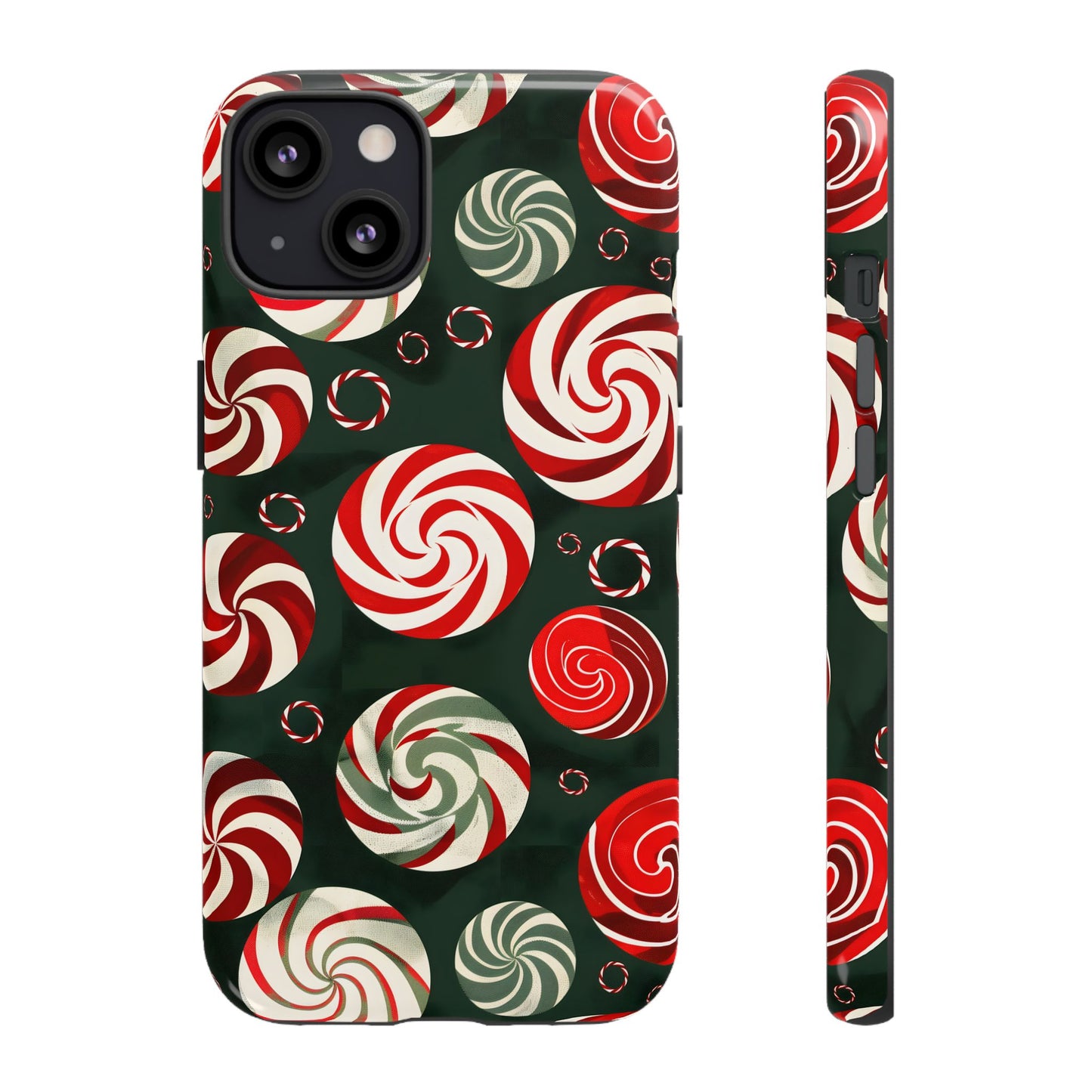 Peppermint Swirl Burst – Tough Glossy iPhone Case