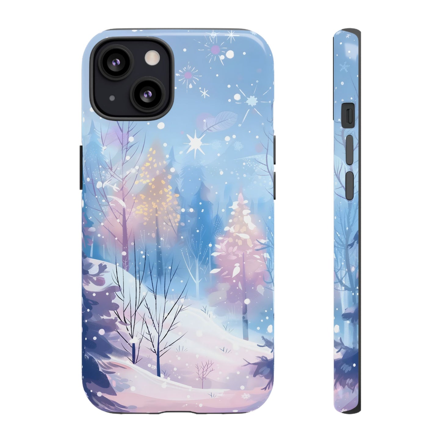 Frosted Winter Forest – Tough Glossy iPhone Case