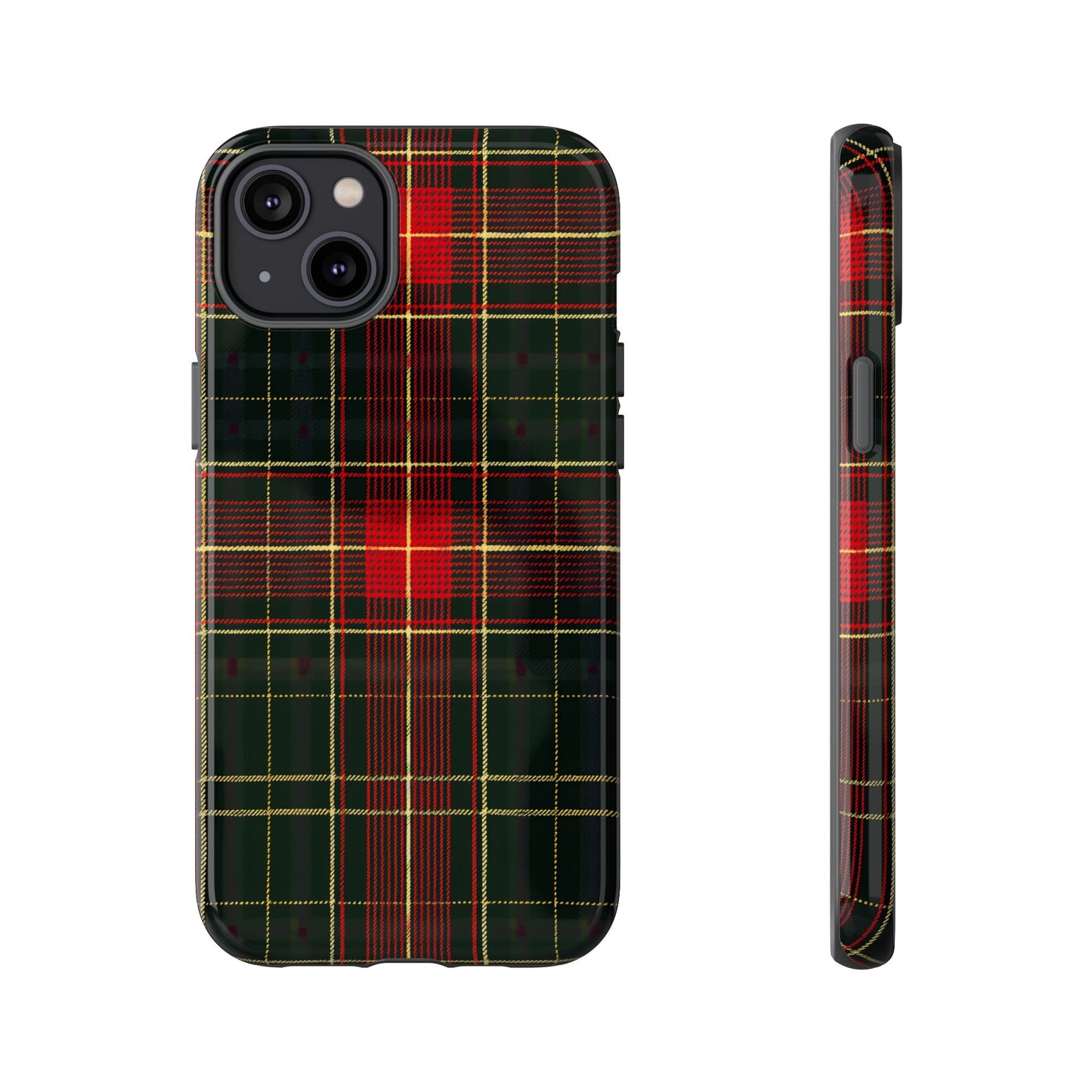 Classic Christmas Tartan – Tough Glossy iPhone Case