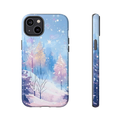 Frosted Winter Forest – Tough Glossy iPhone Case