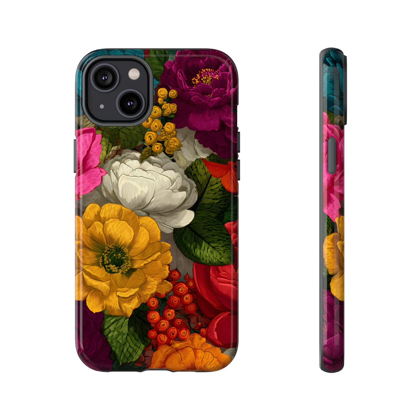 Midnight Bloom – Tough Glossy iPhone Case