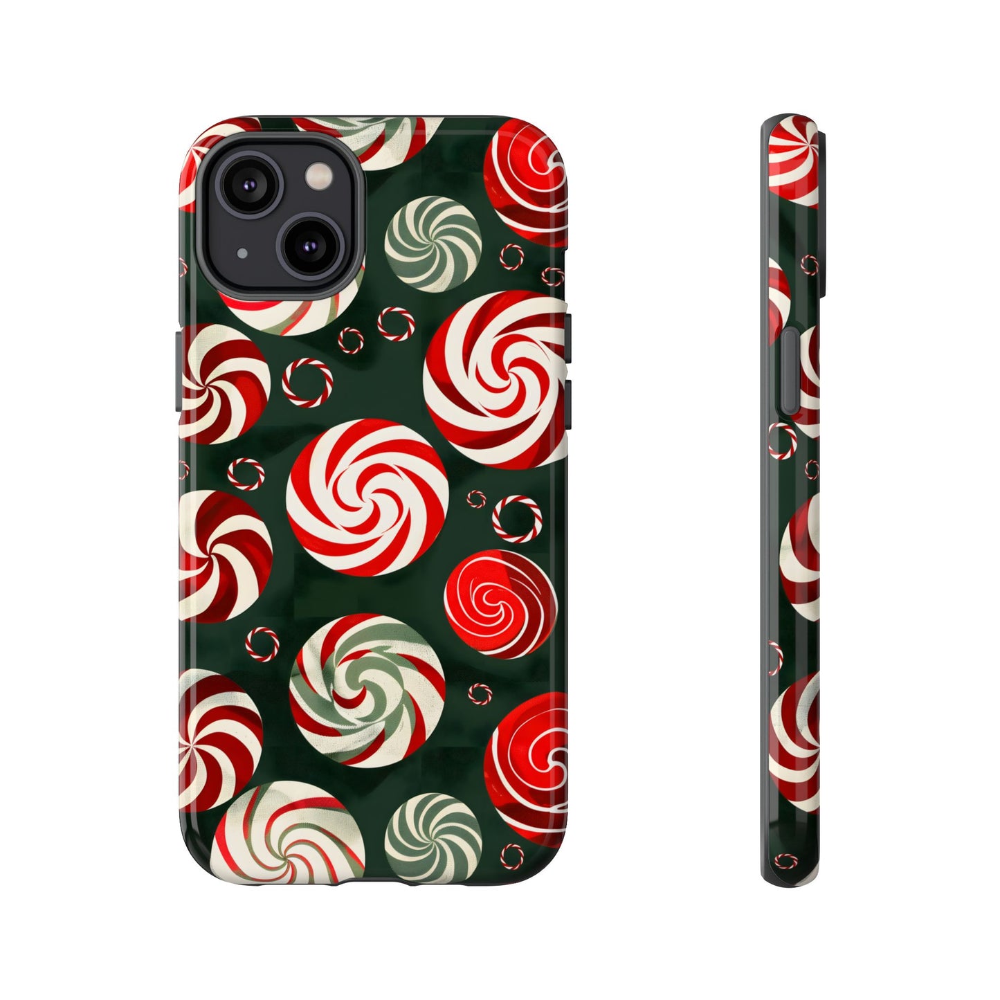 Peppermint Swirl Burst – Tough Glossy iPhone Case