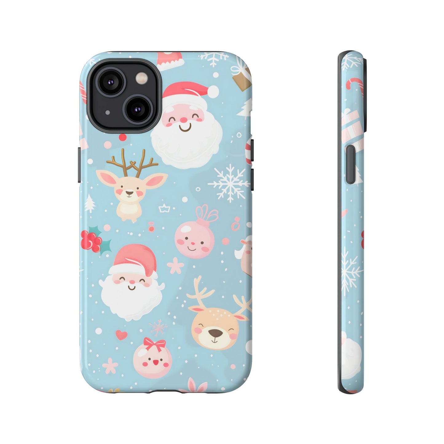 Pastel Santa Joy – Tough Glossy iPhone Case