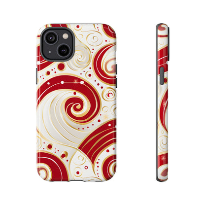 Golden Candy Swirl – Tough Glossy iPhone Case