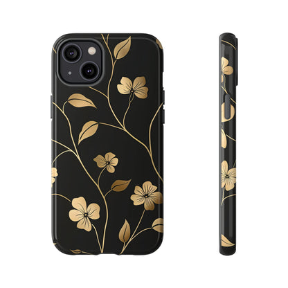 Golden Elegance – Tough Glossy iPhone Case