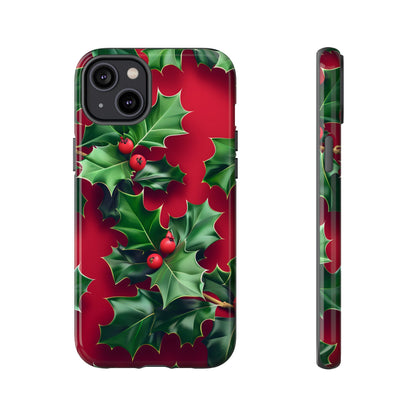 Holly Berry Bloom – Tough Glossy iPhone Case
