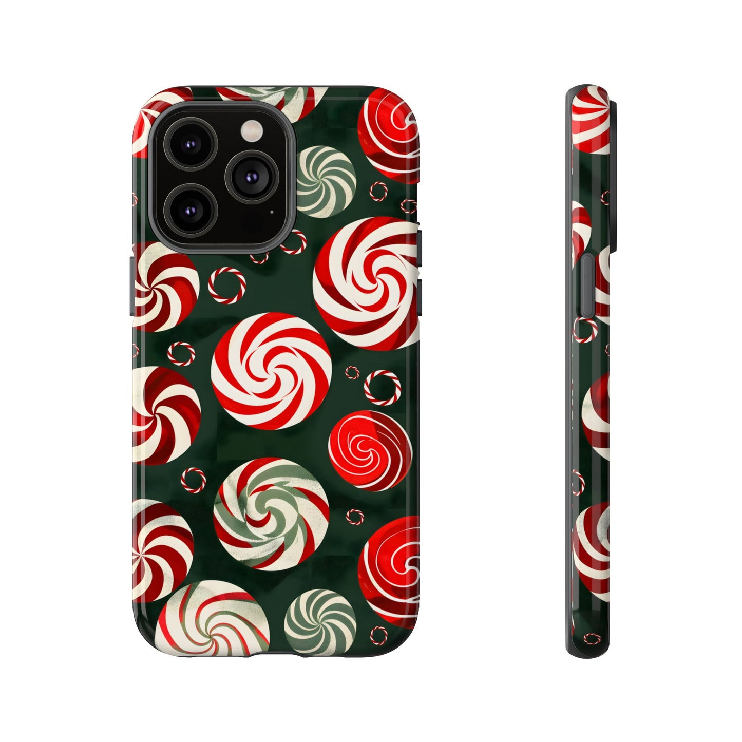Peppermint Swirl Burst – Tough Glossy iPhone Case