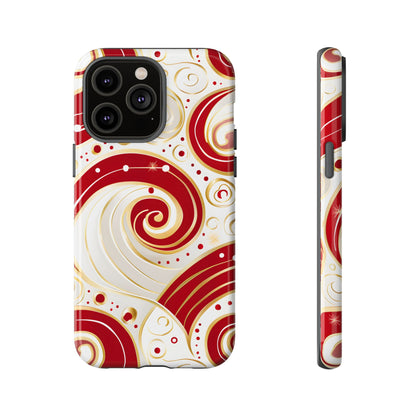 Golden Candy Swirl – Tough Glossy iPhone Case