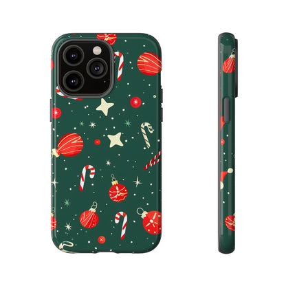 Festive Ornament Scatter – Tough Glossy iPhone Case