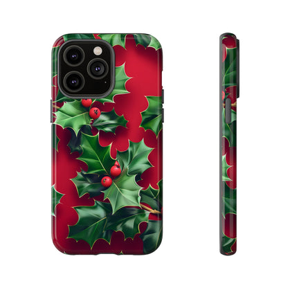 Holly Berry Bloom – Tough Glossy iPhone Case
