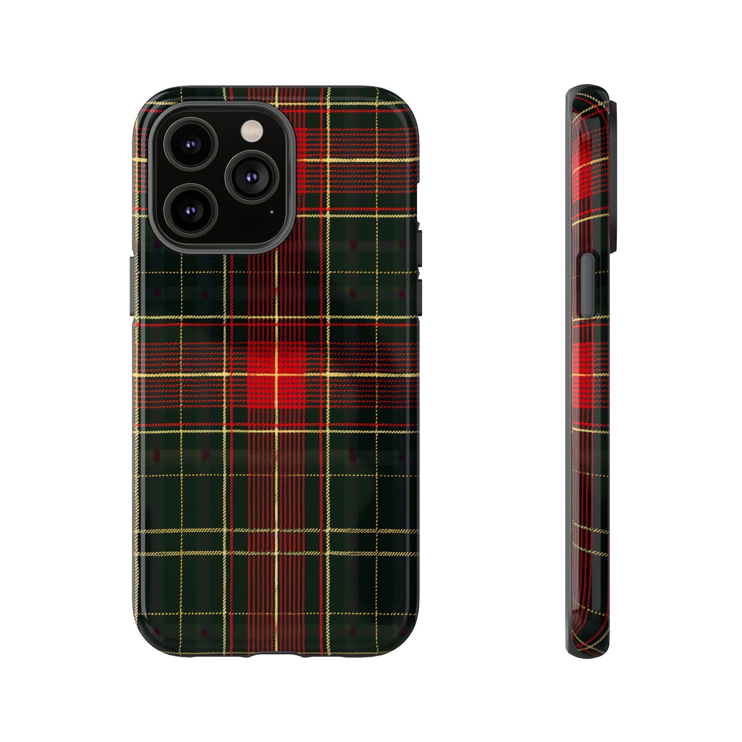 Classic Christmas Tartan – Tough Glossy iPhone Case